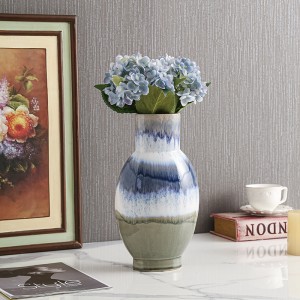 Modern Style Home Decor Ceramic, Colored Glaze Garden Decorative Vase Stone Ware Vase
