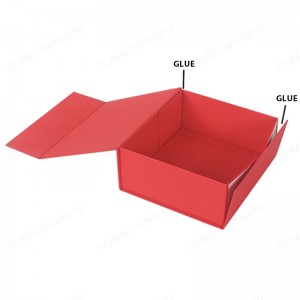 Suplay sa Pabrika nga Luho nga Black Book Shaped Rigid Cardboard Foldable Gift Box Custom Print Paper Clamshell Magnetic Gift Box