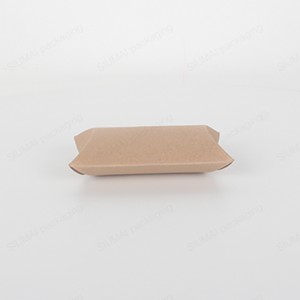 Scatola di cuscini di carta kraft universale Scatola di rigalu di grande cuscino Candy di carta marrone