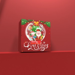 ຂອງຂວັນຄຸນນະພາບດີ Merry Christmas Present Cookie Candy ກ່ອງບັນຈຸຫວານ