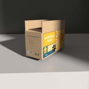 Stampa di scatole per la spedizione di pane tostato personalizzate