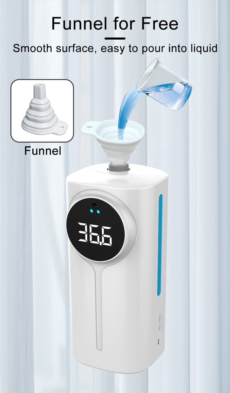 1200ml Automatic Touchless Soap Dispenser with Thermometers