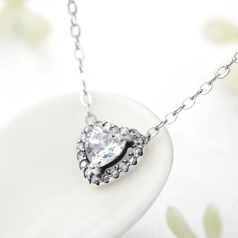 Heart Necklace Sterling Silver 925 Jewelry