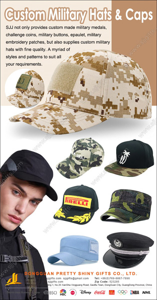 Պատվերով զինվորական գլխարկներ և գլխարկներ