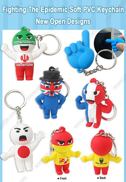 Fighting The Epidemic Soft PVC Keychains