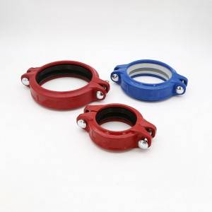 I-FM/UL Fire Fighting Ductile Iron Grooved Pipe Fittings kanye nama-Grooved Couplings