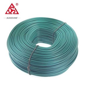 Bežné farby dostupné pre drôt potiahnutý PVC sú zelené a čierne