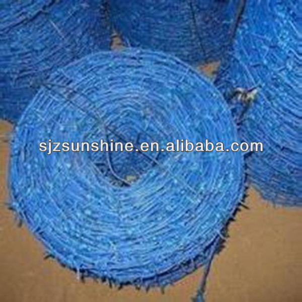 high quality pe coated barbed wire ine core galvanized wire