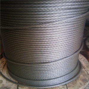 cable de aceiro 6×19 + FC CABLE DE ACERO GALVANIZADO equipos de elevación e engrenaxe