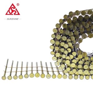 Full Round Head Framing Nails Ring Shank Hot Dipped Galvanized Wire Coil
