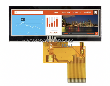 Skrin jenis Bar LCD TFT 3.9 inci paparan 480*128