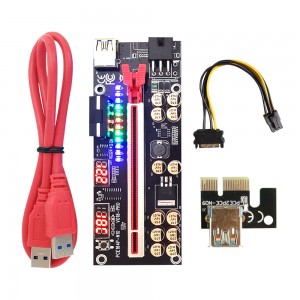 VER018 PRO PCI-E Riser Card USB 3.0 Cable 018 PLUS PCI Express 1X to 16X Extender Pcie Adapter for BTC Mining