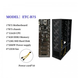 B75 B85 Placă de bază pentru server miner Carcasă Cadru de șasiu Set complet