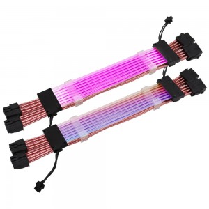Intloko Eyodwa 8Pin (6 + 2)*2 RGB Cable Neon CPU Cable For 3Pin 8Pin * 2 CPU Extension Cable