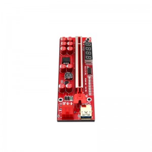 د PCIE Riser V013 Pro PCI-E Riser کارت اډاپټر PCI Express x1 x16 USB 3.0 کیبل 10 Capacitors د ویډیو کارت ماینر کان کیندنې لپاره