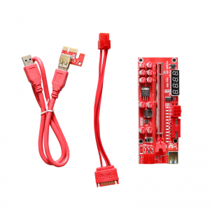 Qızıl örtüklü Pcie Vero1ox PCI-E 1X - 16X v014 pro Kart Genişləndirici Ekspress Adapter USB 3.0 Kabel Güc GPU PCI v014 pro Yükseltici