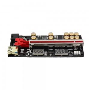 PCIE Riser 016 VER016-pro Riser PCI Express1X-16X GPU USB3.0 hosszabbítókábel 6 PIN hőmérsékleti feszültség BTC Miner számítógéphez