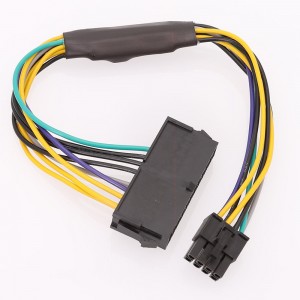 Kakuatan 24 pin ka 8 pin ATX Power Supply Adaptor Cable pikeun DELL Optiplex 3020 7020 9020 Precision T1700
