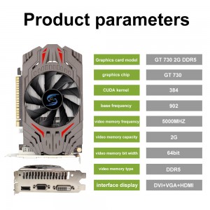 TFSKYWINDINL GeForce GT 730 2GB ଗ୍ରାଫିକ୍ସ କାର୍ଡ GT730-2GD3
