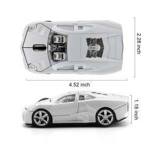 Ασύρματο ποντίκι 2,4G Εργονομικό ποντίκι παιχνιδιών με σχεδιασμό αθλητικού αυτοκινήτου 1600 DPI USB Optical Kids Gift Creative Portable Laptop Mouse
