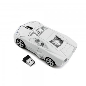 2,4G bezdrátová myš Ergonomický design sportovního auta Herní myš 1600 DPI USB optická dětský dárek Kreativní přenosná myš k notebooku