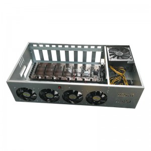 BTC S37 D37 T37 Chassis Mining Case med 4 ventilator Bitcoin ETH Ethereum Miner Cabinet Support 8 grafikkort GPU bundkort