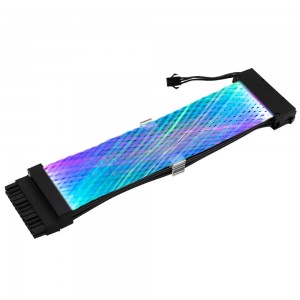RGB Single Light Source Edition Motherboard 24-pin ඇඩැප්ටර කේබල් විස්තීරණ කේබලය 24-pin 3-pin motherboard extension cable සඳහා