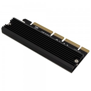 M.2 PCIe NVMe SSD ته PCI-E Express 3.0 X4 X8 X16 اډاپټر کارت بشپړ سرعت 2280 mm د تودوخې سنک او حرارتي پیډ سره