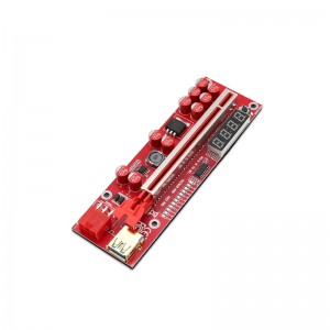 PCIE Riser V013 Pro PCI-E Riser Karta Adapter PCI Express x1 x16 USB 3.0 Cable 10 Capacitors Ji bo Karta Vîdyoyê Miner Miner