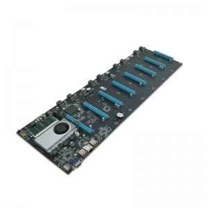 BTC-S37 Mining Motherboard 8 PCIE 16X GPU DDR3 SATA3.0 Atilẹyin VGA + HDMI