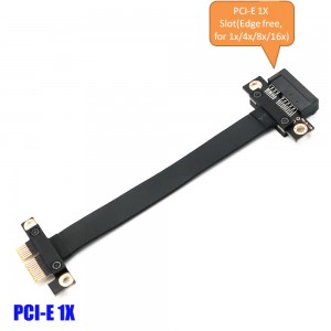 Qualityгары сыйфатлы PCI-e PCI Express 36PIN 1X Алтын капланган тоташтыргыч белән киңәйтү кабель
