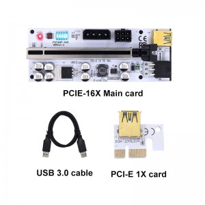 3 IN 1 PCI/PCIE Riser 010X Dual 6pin GPU Graphics Card Adapter PCI Express Riser for Video Card Bitcoin Mining