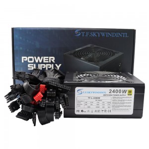 24 Pin Miner/PC GPU ATX zuru ezu Modular 2400W Power Supply CPU Mining Server na Kọmputa Ezubere maka Voltage US 110V