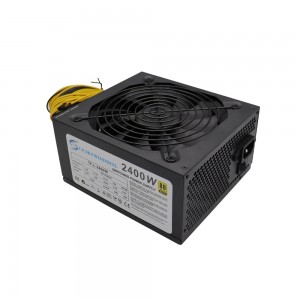 BTC Antminer S7 S9 2400W PC پاور سپلائي لاءِ مائننگ پاور سپلائي GPU ATX Miner PSU 2400W ASIC 10x6Pin Efficiency Device