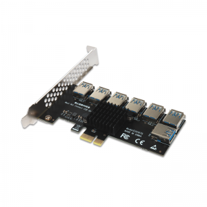 PCIE 1 kuni 7 tõusutoru PCIE pordi kordaja USB3.0 16X kaardi tõusutoru videokaardi BTC kaevandamiseks