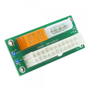 ATX Dual PSU Multiple Power Supply Adapter Synchronous Power Board Tinye 2PSU na ike LED na Molex 4 Pin Connector