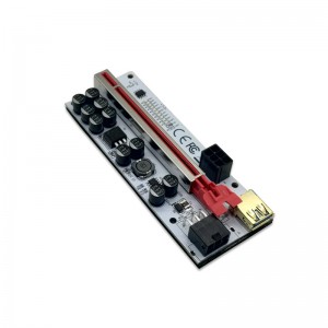 Riser 012 PRO LED Light PCIE Riser ho an'ny Video Card Graphics Expansion Card Adapter PCI-E 16X Riser ho an'ny harena ankibon'ny tany