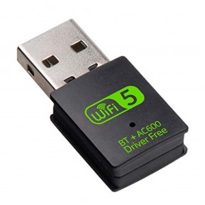 USB Wi-Fi Bluetooth-адаптер 600 Мбіт/с дводіапазонний 2,4/5 ГГц бездротовий зовнішній приймач Міні-ключ WiFi для ПК/ноутбука/настільного ПК