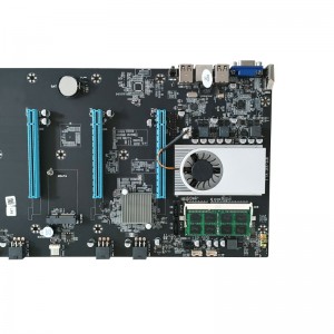 BTC-S37 การทำเหมืองแร่เมนบอร์ด 8 PCIE 16X GPU DDR3 SATA3.0 รองรับ VGA + HDMI
