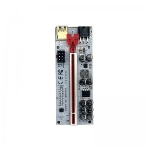 Riser 012 PRO LED Light PCIE Riser ვიდეო ბარათის გრაფიკისთვის გაფართოების ბარათის ადაპტერი PCI-E 16X Riser მაინინგისთვის
