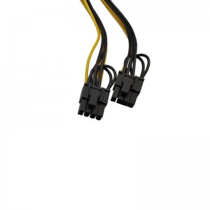 6pin 8pin PCI Express to dual PCIE 8 (6+2)pin kabel daya kartu grafis PCI-E GPU kabel data daya