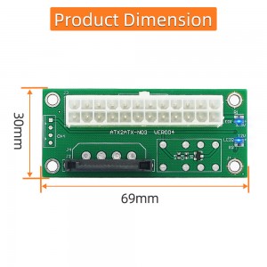 Nuovo adattatore di alimentazione multiplo per doppia PSU, scheda di alimentazione sincrona, aggiunta di 2 PSU con LED di alimentazione al connettore SATA a 15 pin