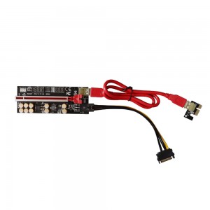 PCIE Riser 016 VER016-pro Riser PCI Express1X ទៅ 16X GPU USB3.0 Extension Cable 6PIN Temperature Voltage សម្រាប់កុំព្យូទ័រ BTC Miner