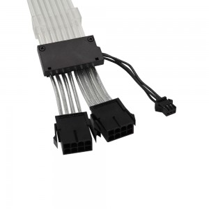 Cable RGB de doble LED de 8 pines (6 + 2) * 2, Cable GPU de neón de 5V disponible para Cable de extensión de tarjeta gráfica de 3 pines, 8 pines * 2 filas