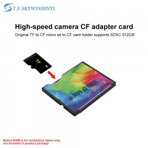 Mikro SD TF na CF-kaartadapter MicroSD Micro SDHC na kompakte flits tipe I geheuekaartleser-omskakelaar