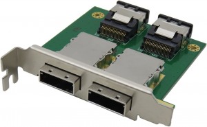 Адаптар CableDeconn Dual Mini SAS SFF-8088 да SAS36P SFF-8087 у кранштэйне PCI