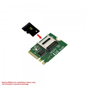 M2 NGFF යතුර AE WIFI slot සිට Micro SD SDHC SDXC TF කාඩ්පත් කියවනය T-Flash කාඩ්පත M.2 A+E කාඩ්පත් ඇඩැප්ටර කට්ටලය