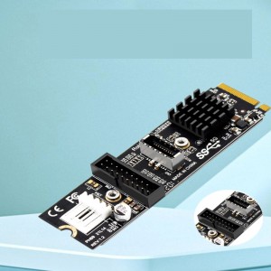 M.2 MKEY to TYPE-E USB3.0 riser card 19P/20P expansion card M.2 to TYPE-E/USB3.1