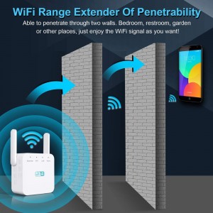 5G Router WiFi Range Repeater Extender Wireless Wi-Fi 802.11N Kobcinta Amplifier 2.4G/5Ghz Shabakadda Calaamadaha Dheer ee 1200/300Mbps
