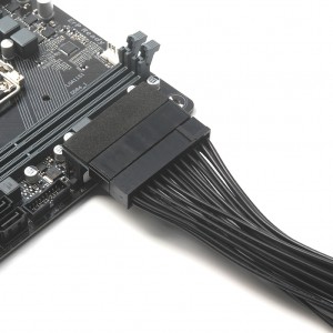24P Connector Mainboard Motherboard ATX 24Pin to 24Pin 90 градустук Power адаптер туташтыргыч ATX кабели үчүн жакшыраак кубат менен камсыз кылуу